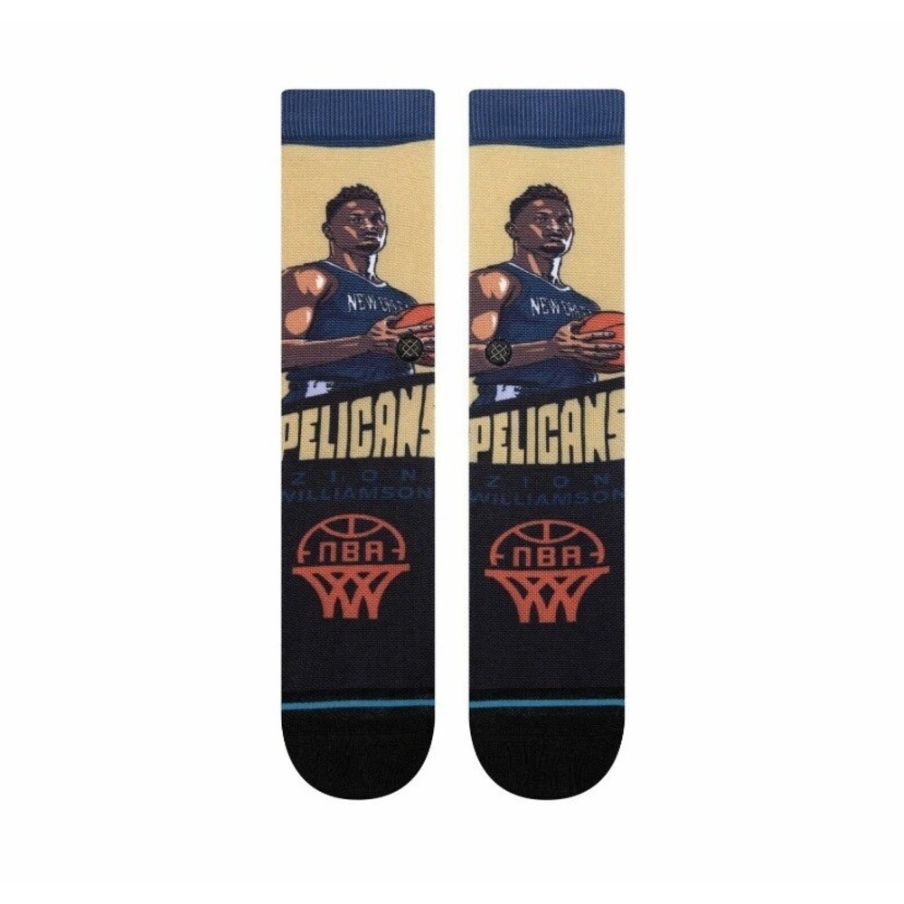 Zion Williamson New Orleans Pelicans Stance NBA Socks Large Mens 9-13